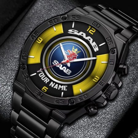 Saab Car Personalized New Stainless Steel Hand Watch For Fans