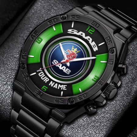 Saab Car Personalized New Stainless Steel Hand Watch For Fans