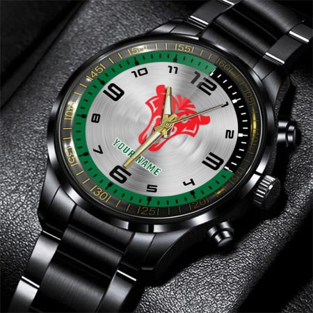 Same Tractor Personalized Black Stainless Steel Hand Watch For Fan