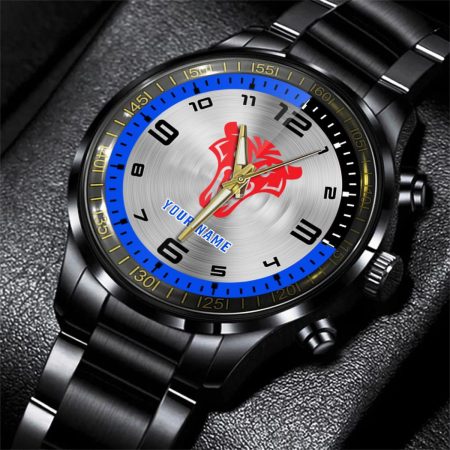 Same Tractor Personalized Black Stainless Steel Hand Watch For Fan