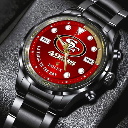 San Francisco 49ers NFL x Rolex Black Stainless Steel Watch Gift For Fan