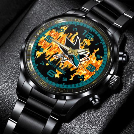 San Jose Sharks NHL Personalized 3D Black Watch Gift For Fans