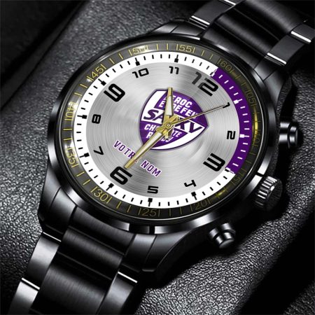 SAXV Charente Rugby Top 14 Personalized Black Stainless Steel Hand Watch For Fan
