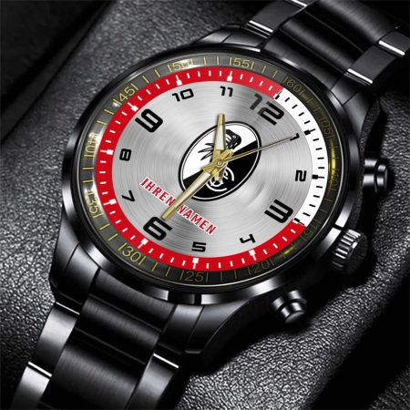 SC Freiburg II Bundesliga Personalized Black Stainless Steel Hand Watch For Fan