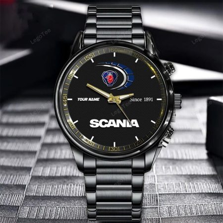 Scania New Personalized Black Hand Watch Gifts For Fans