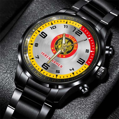 SCL Tigers NL Personalized Black Stainless Steel Hand Watch For Fan