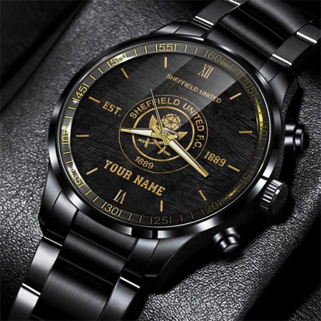 Sheffield United EPL Personalized Black Hand Watch Gift For Fans