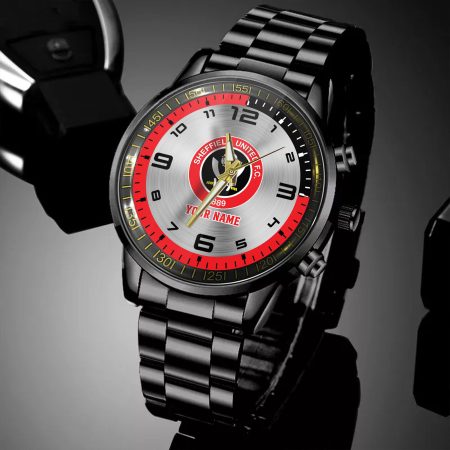 Sheffield United EPL Personalized Black Hand Watch Gifts For Fans