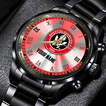 Sheffield United EPL Personalized New Black Hand Watch Gift For Fans