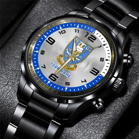 Sheffield Wednesday EFL Personalized Black Stainless Steel Hand Watch For Fan