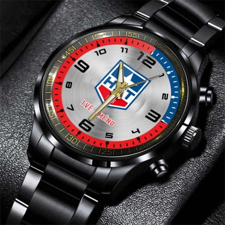 SK Horácká Slavia Trebíc ELH Personalized Black Stainless Steel Hand Watch For Fan