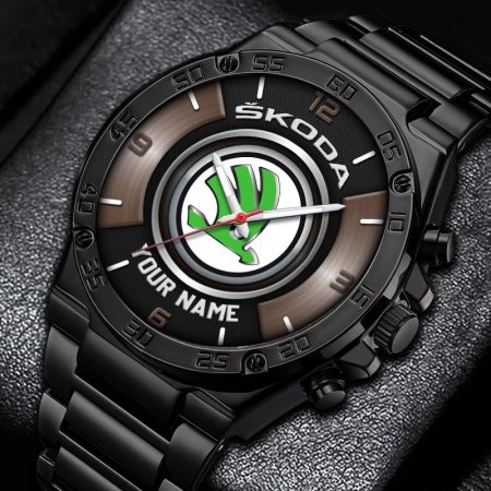 Skoda Car Personalized New Stainless Steel Hand Watch For Fans