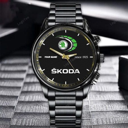 Skoda New Personalized Black Hand Watch Gifts For Fans