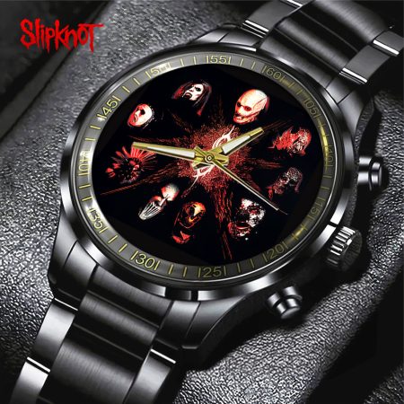 Slipknot Music Black Stainless Steel Watch Gift For Fan