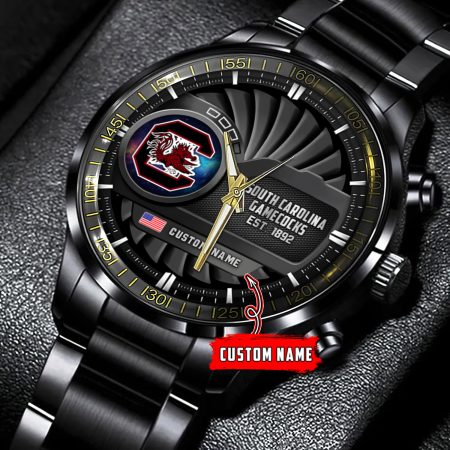 South Carolina Gamecocks NCAA Personalized Black Hand Watch Gift For Fans