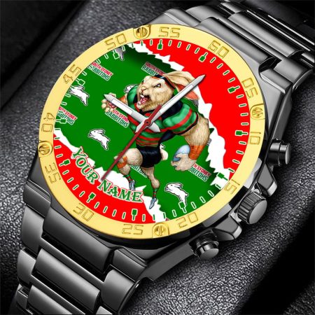 South Sydney Rabbitohs NRL Fashion Personalized Watch Men Gift For Fans