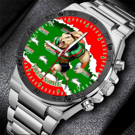 South Sydney Rabbitohs NRL Fashion Personalized Watch Men Gift For Fans