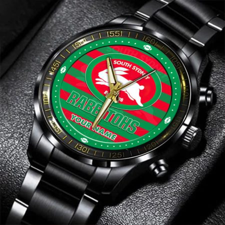 South Sydney Rabbitohs NRL New Personalized Black Hand Watch Gifts For Fans