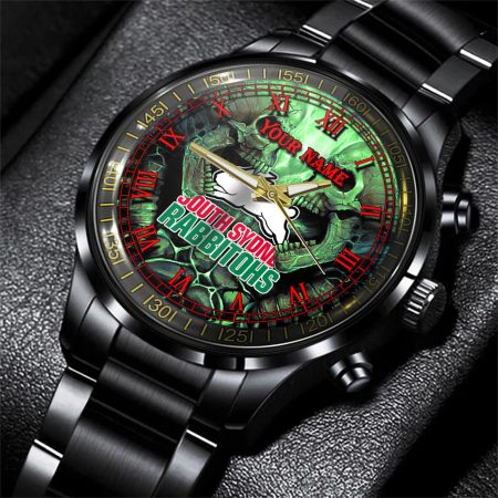 South Sydney Rabbitohs NRL Personalized 3D Men Skull Hand Watch Gift For Fans