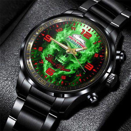 South Sydney Rabbitohs NRL Personalized Black Hand Watch Gift For Fans