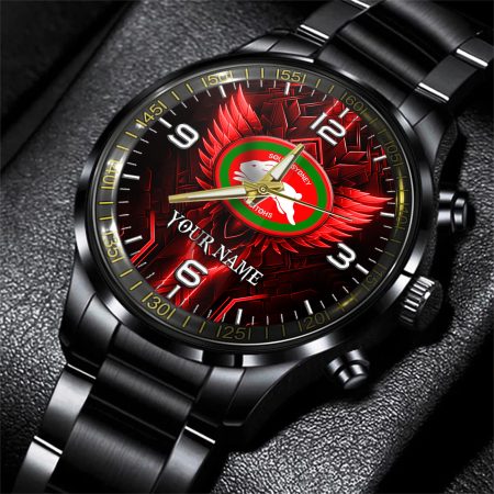 South Sydney Rabbitohs NRL Personalized Black Hand Watch Gift For Fans