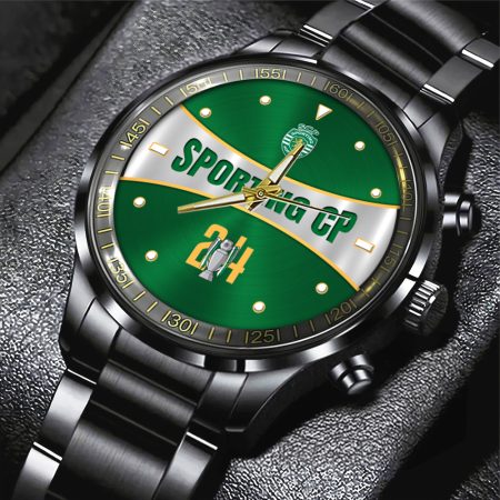 Sporting CP Primeira Liga Black Stainless Steel Watch Gift For Fan