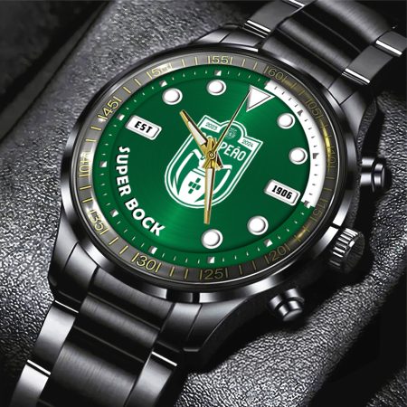 Sporting CP Primeira Liga Black Stainless Steel Watch Gift For Fan