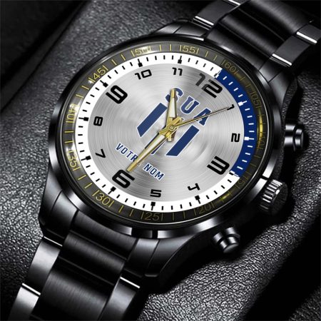 Sporting Union Agenais Top 14 Personalized Black Stainless Steel Hand Watch For Fan