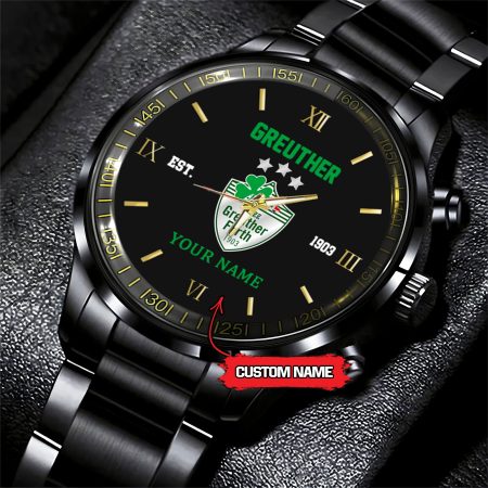 SpVgg Greuther Fürth Bundesliga New Personalized Black Stainless Steel Watch Gifts For Fans
