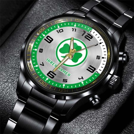 SpVgg Greuther Furth Bundesliga Personalized Black Stainless Steel Hand Watch For Fan