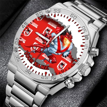 St George Illawarra Dragons NRL Fashion Personalized Watch Men Gift For Fans