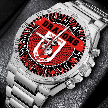 St George Illawarra Dragons NRL Mode Personalized Watch Men Gift For Fans