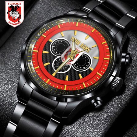 St George Illawarra Dragons NRL New Custom Name Hand Watch Gifts For Fans