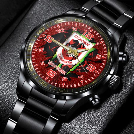 St George Illawarra Dragons NRL Personalized Style 3D Men Hand Watch Gift For Fans