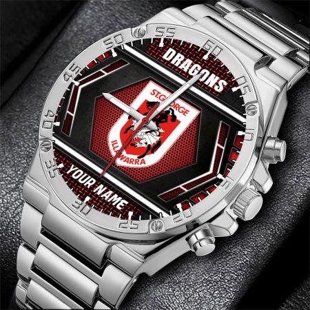 St George Illawarra Dragons NRL Personalized Watch Men Gift For Fans