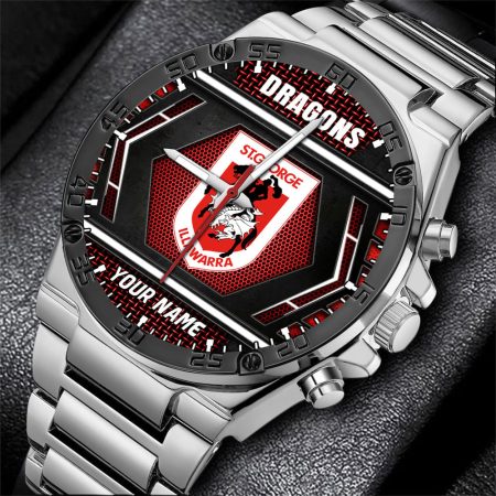 St George Illawarra Dragons NRL Personalized Watch Men Gift For Fans