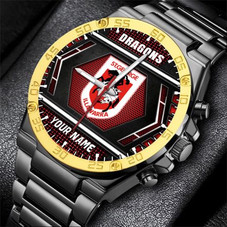 St George Illawarra Dragons NRL Personalized Watch Men Gift For Fans