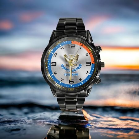 St. Johnstone Scottish Premiership New Personalized Black Hand Watch Gifts For Fans