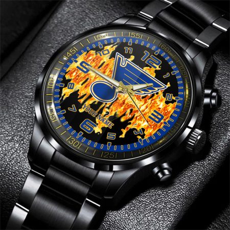 St Louis Blues NHL Personalized 3D Black Watch Gift For Fans