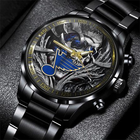 St. Louis Blues NHL Skull Personalized Hand Watch Gift For Fans