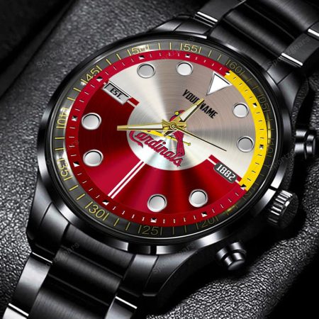 St. Louis Cardinals MLB Personalized New Black Hand Watch Gift For Fans