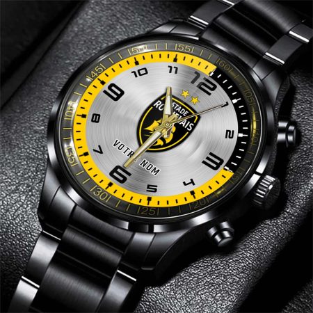 Stade Rochelais Top 14 Personalized Black Stainless Steel Hand Watch For Fan