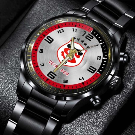 Stade Toulousain Top 14 Personalized Black Stainless Steel Hand Watch For Fan