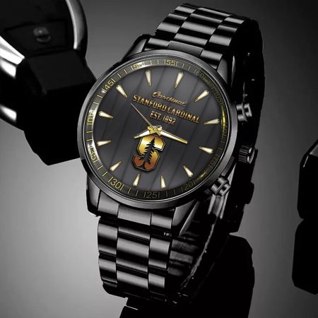 Stanford Cardinal NCAA Personalized Black Hand Watch For Fans