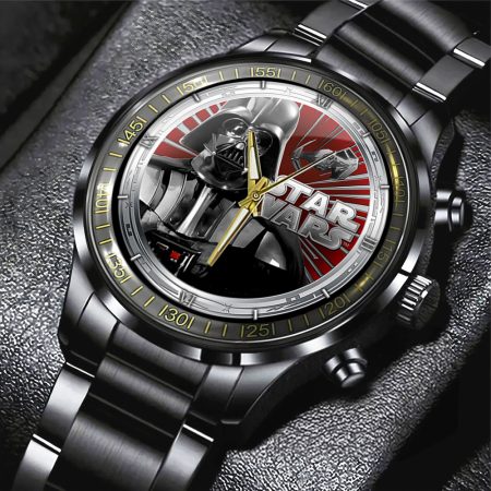 Star War Movie Black Stainless Steel Watch Gift For Fan
