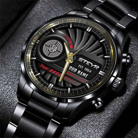 Steyr Tractor Personlazied Black Fashion Hand Watch Gifts For Dad