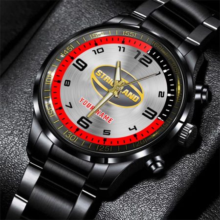 Strickland Tractor Personalized Black Stainless Steel Hand Watch For Fan