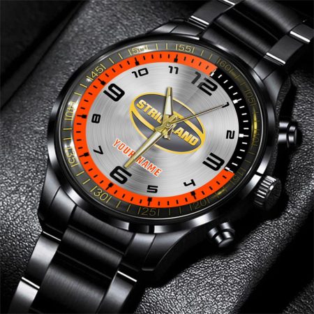 Strickland Tractor Personalized Black Stainless Steel Hand Watch For Fan
