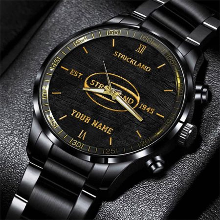 Strickland Tractor Personlazied Black Fashion Hand Watch Gifts For Dad