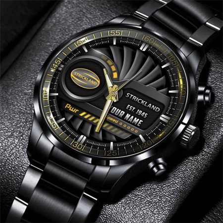 Strickland Tractor Personlazied Black Fashion Hand Watch Gifts For Dad